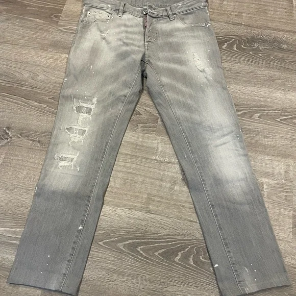 DSQUARED2 | Jeans | Dsquared2 Size 46 Eu Grey Distressed Slim Fit 